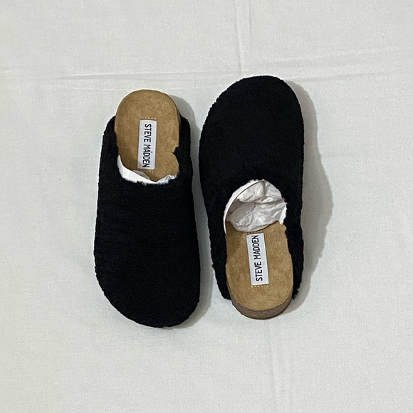 NWT Steve Madden Women’s Black Slip-On, Sherpa Mule, VESA ARCH Size 5. - Picture 5 of 11